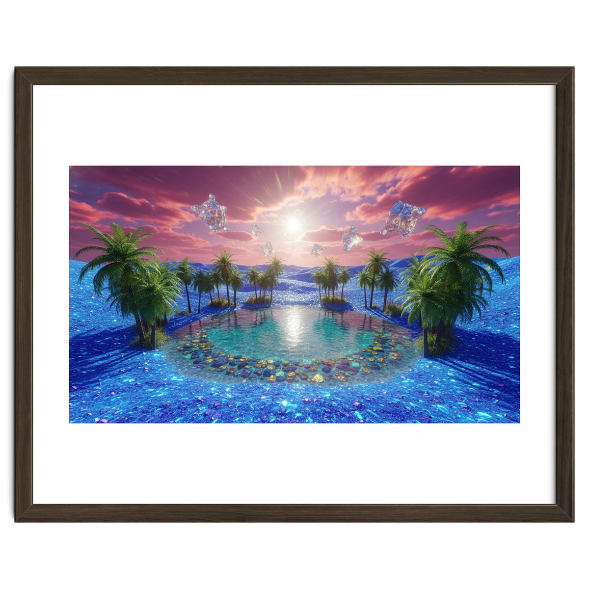 Oasis of Dreams: Surreal Tropical Landscape