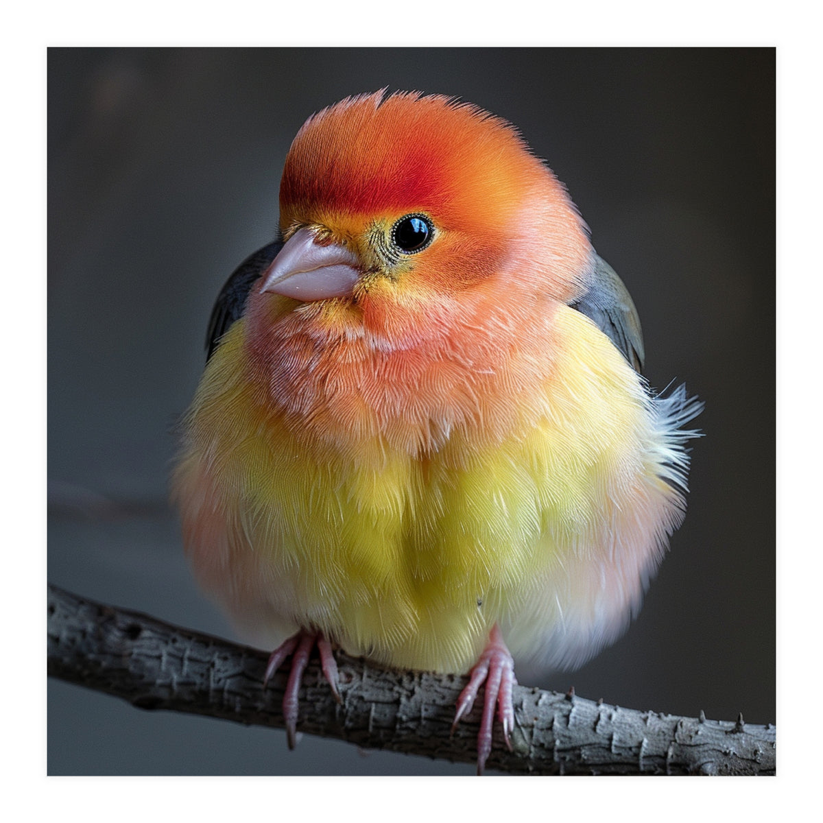 Beautiful Bird With Vibrant Orange And Yellow Plumage (Print Only)