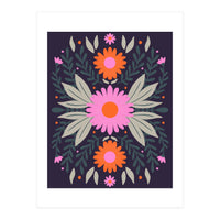 Pink And Orange Flowers (Print Only)