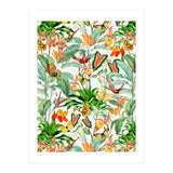 Birds And Butterflies In Tropical Jungle (Print Only) thumbnail