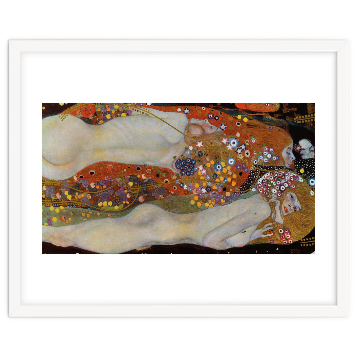 Wasserschlangen - Watersnakes II (The friends),1904/07. Canvas, 80 x 145 cm.