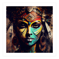 Midnight Warrior Woman Portrait (Print Only)