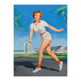Pinup Girl On The Tennis Course (Print Only) thumbnail