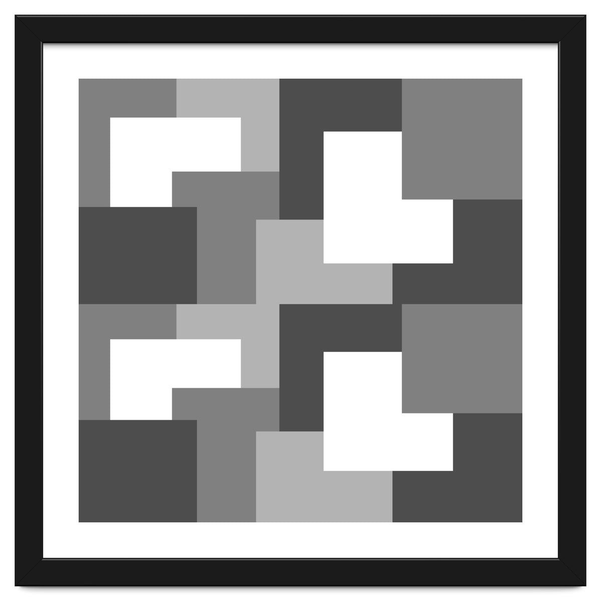 Grey Abstract Square Tiles