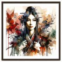 Phoenix Spirit Asian Warrior Portrait