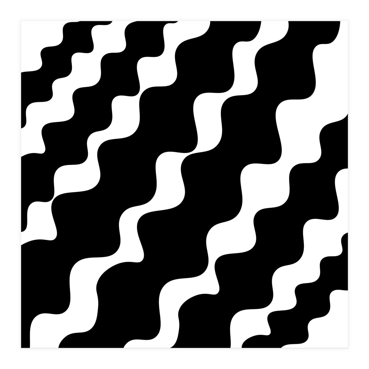Black Wavy Pattern (Print Only)