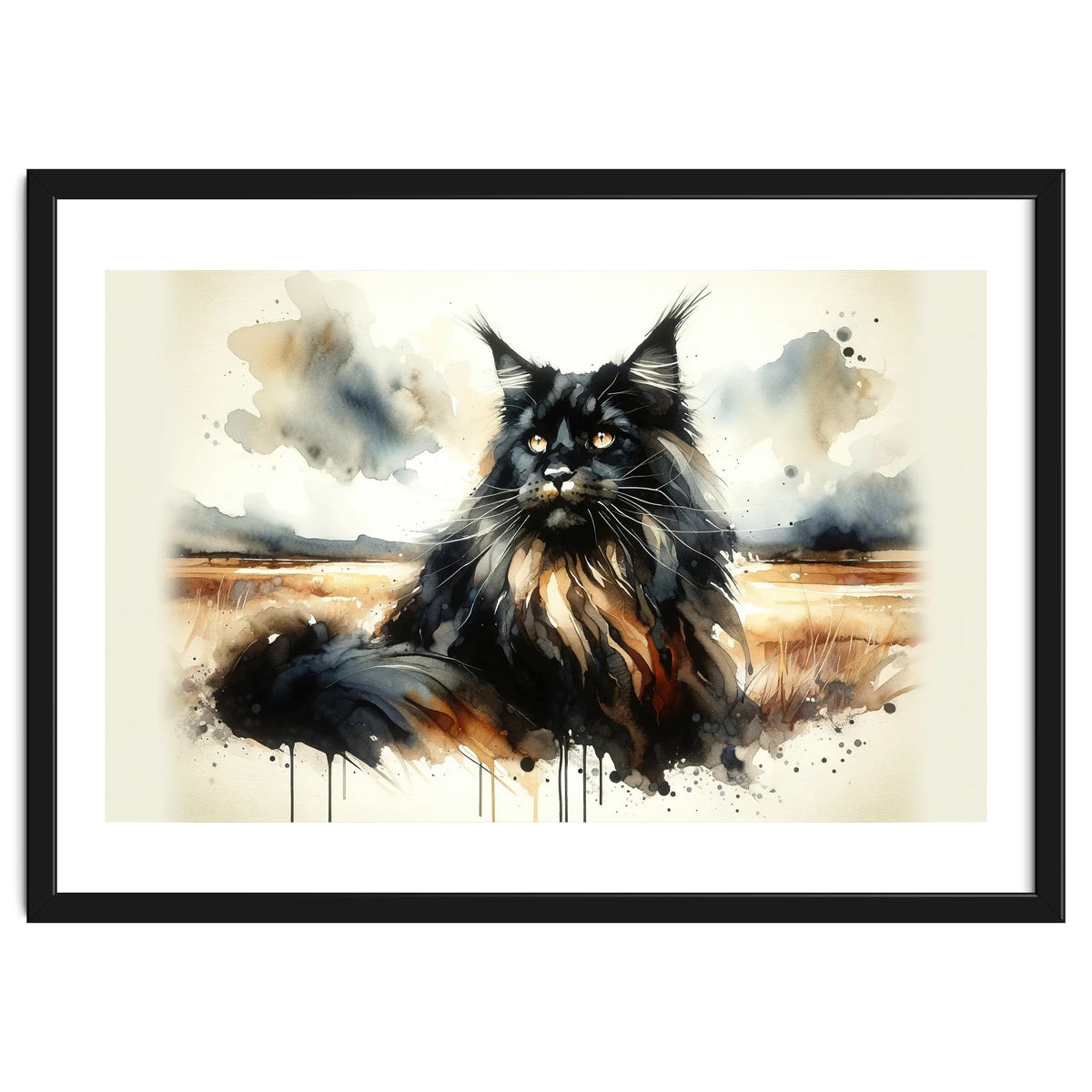 Mystical Black Cat In The Wild