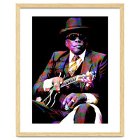John Lee Hooker American Blues Musician Legend Colorful Art
