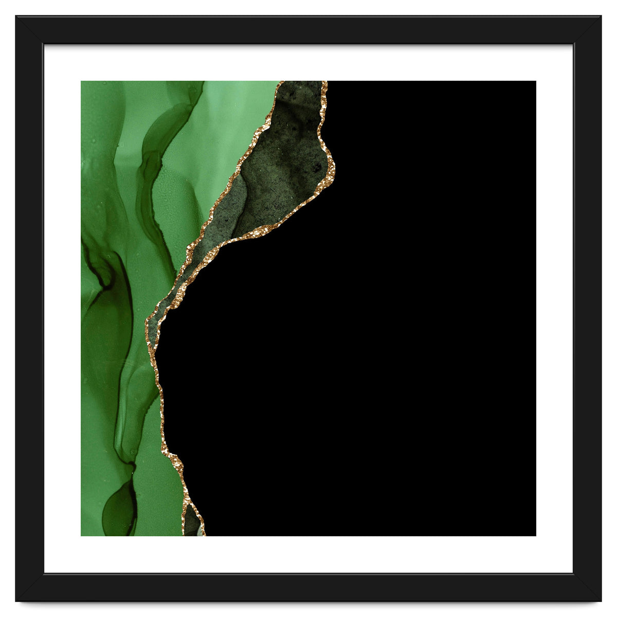 Green & Gold Agate Texture 09