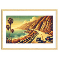 Vintage Coastal Road Journey Poster
