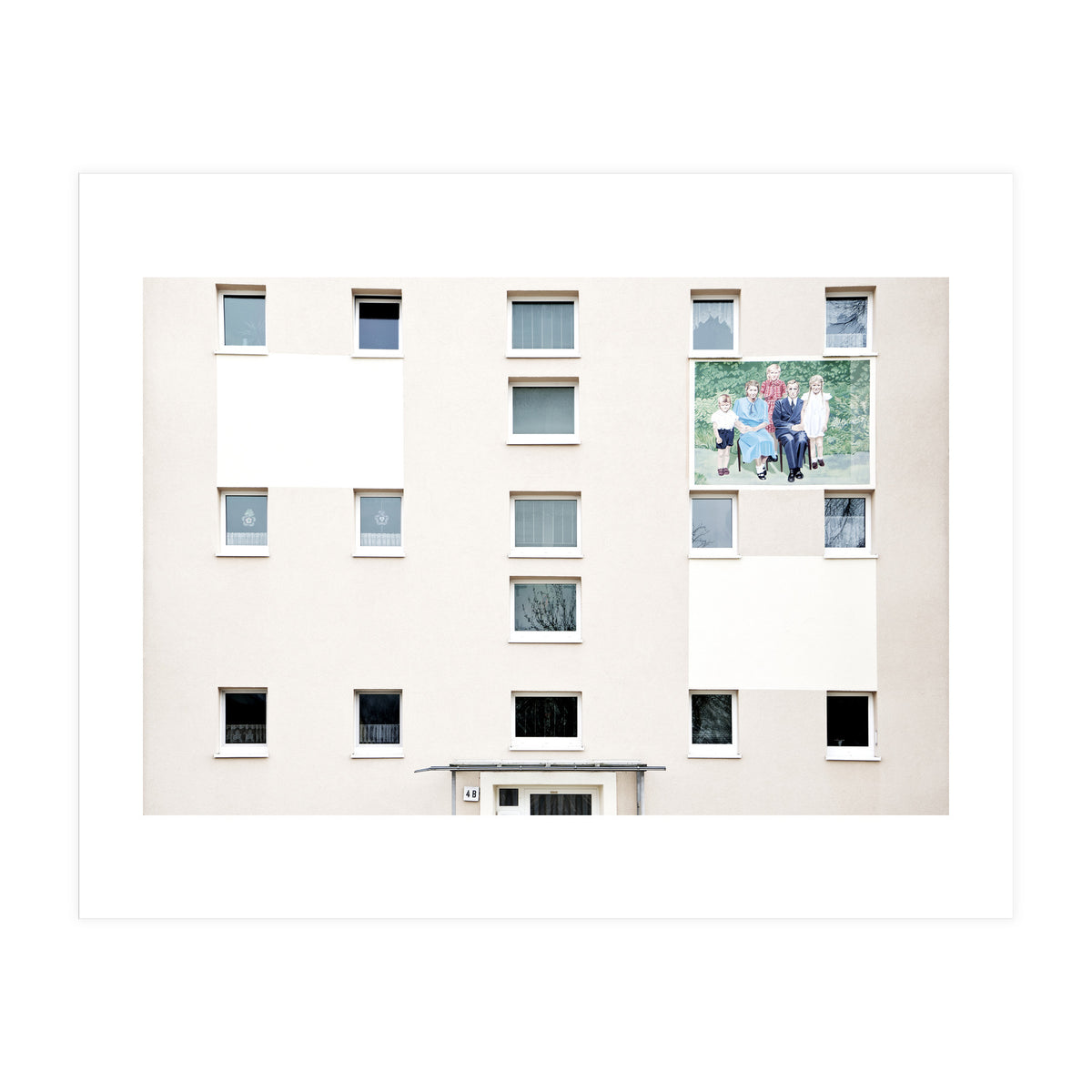 Family Painting on the wall of the residential (Print Only)