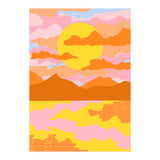 Colors Of The Sky, Sunset Sunrise Nature Landscape Illustration, Travel Adventure Bohemian Colorful (Print Only) thumbnail
