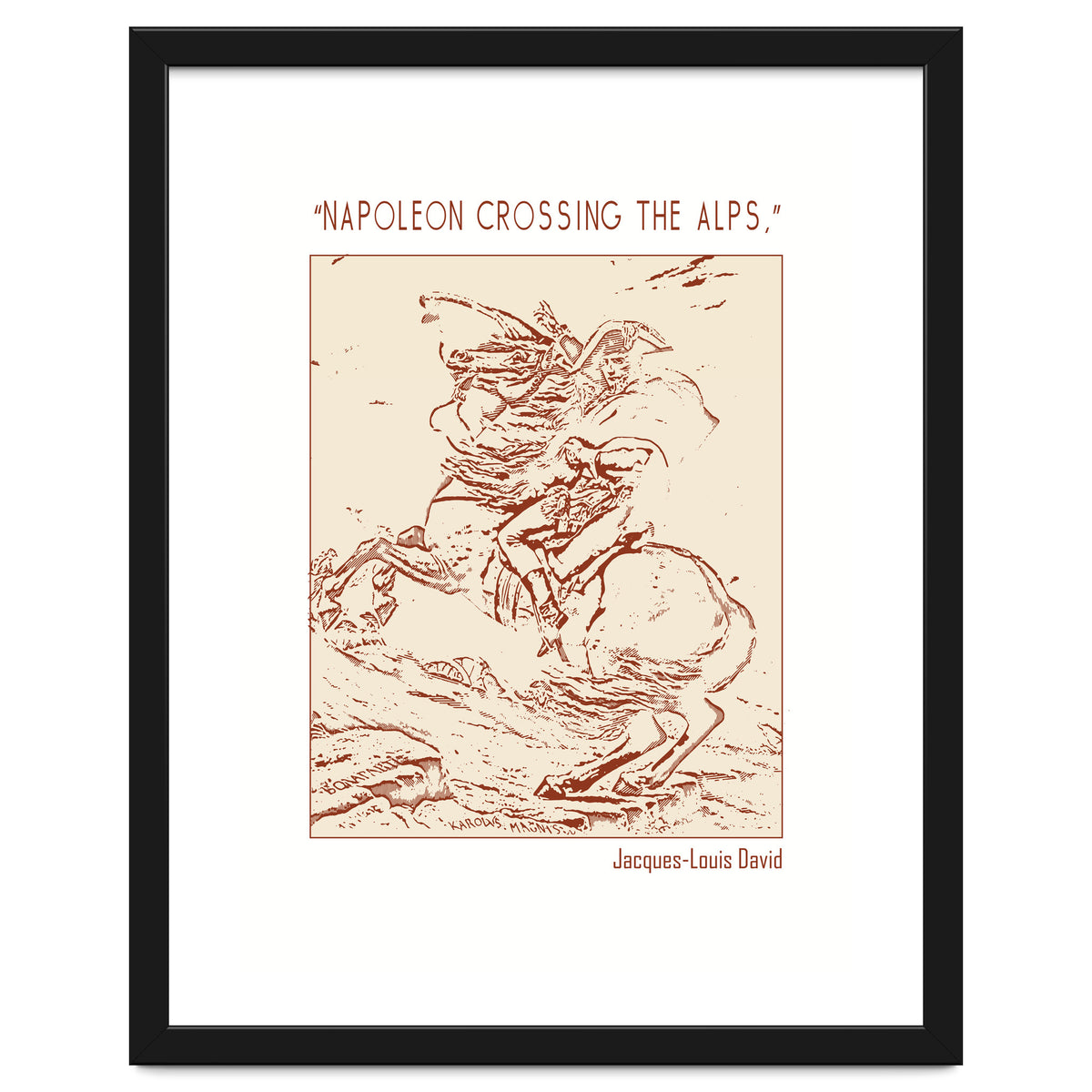 “napoleon Crossing The Alps,” – Jacques Louis David