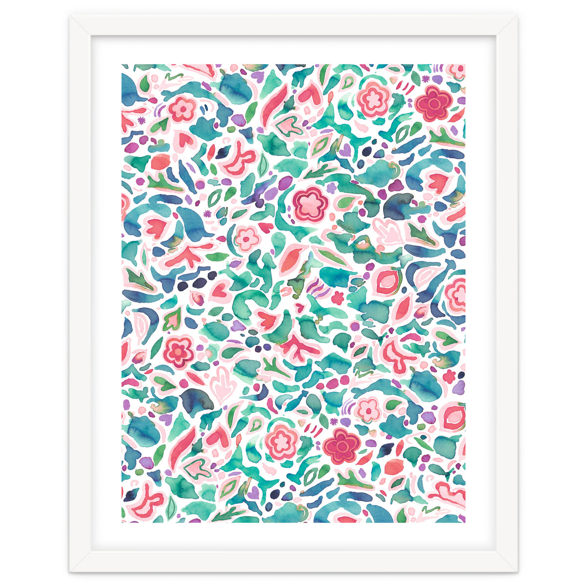 Primitive Flowers Green Coral