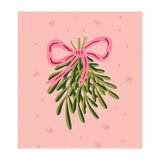 Mistletoe And Pink Bow (Print Only) thumbnail