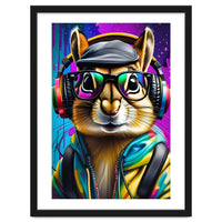 A Chipmunk In Headphones And Glasses