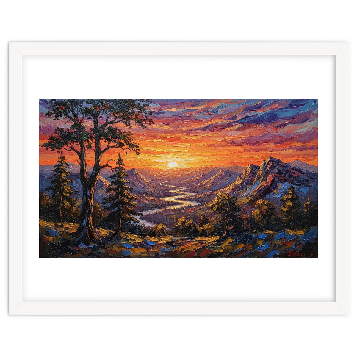 Sunset Over the Valley Peaks