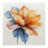 Ethereal Amber and Azure Bloom (Print Only) thumbnail