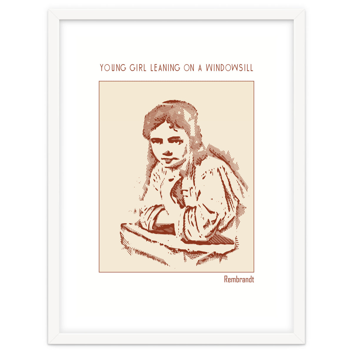 Young Girl Leaning On A Windowsill – Rembrandt Harmenszoon Van Rijn