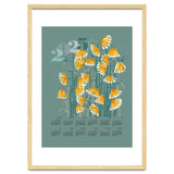 calendar 2025  linocut meadow green thumbnail