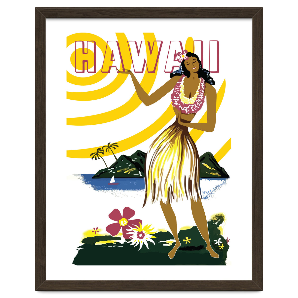 Hawaii, Hula Girl on the Coast