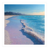 Sparkling Pastel Shoreline with Glittering Turquoise Waves (Print Only) thumbnail