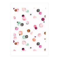 Polka Dots Watercolor Minimal Pink (Print Only)