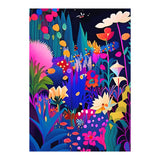 Surreal Emotions, Abstract Colorful Bold Botanical Nature Garden, Eclectic Boho Bohemian Modern Contemporary Graphic Design Painting (Print Only) thumbnail