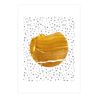 Stay Gold | Abstract Geometric Painting | Polka Dots Quirky Eclectic | Modern Boho Luxe (Print Only)