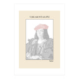 Young Man with an Apple (1505) – Raphael (ascii art)  (Print Only) thumbnail