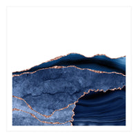 Navy & Rose Gold Agate Texture 24  (Print Only)