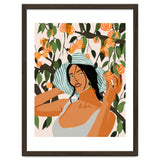 The Orange Grove, Bohemian Woman Summer Travel, Fashion Botanical Nature Garden, Plants Fruits Juicy thumbnail