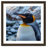 King Penguin In The Snow With Frosty Head thumbnail