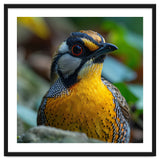 Close-up of a Yellow Bird featuring a Striking Red eye thumbnail