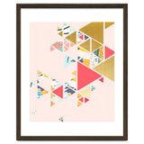 Gold Abstraction, Abstract Eclectic Colorful Geometrical, Blush Pastel Metallic Chic Graphic Design thumbnail