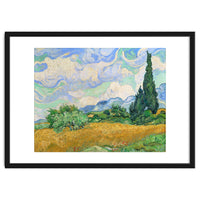 Wheat Field with Cypresses.