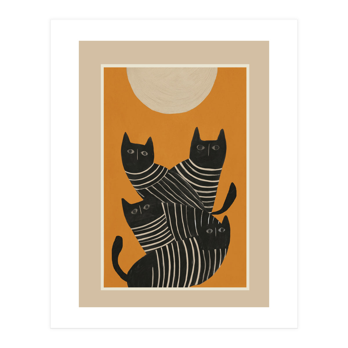 Abstract Black Cats (Print Only)