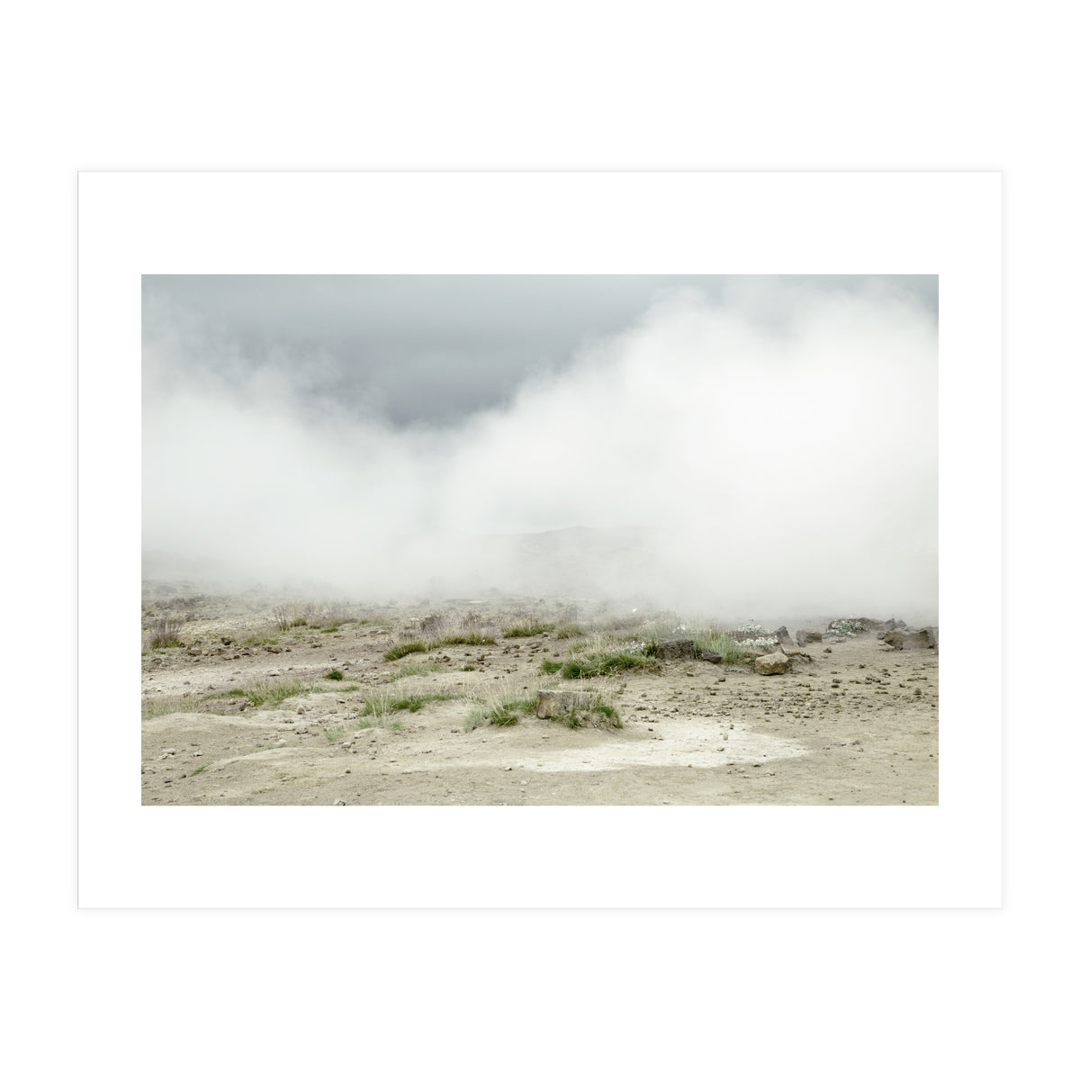 Landscape covered by hot spring steam - Iceland (Print Only)