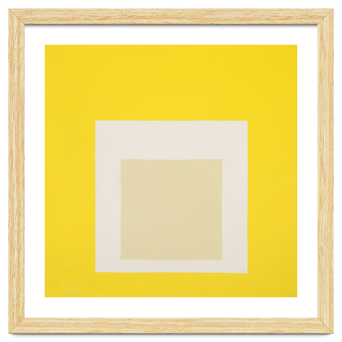 JOSEF ALBERS - HOMAGE TO THE SQUARE YELLOW WHITE
