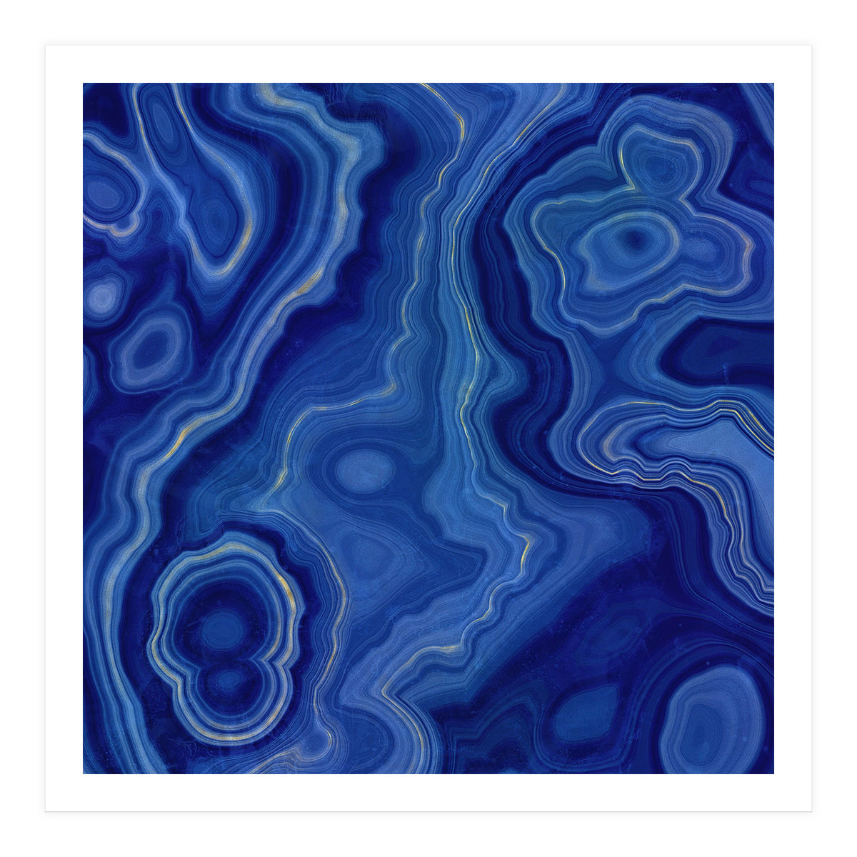 Blue Agate Texture 10 (Print Only)