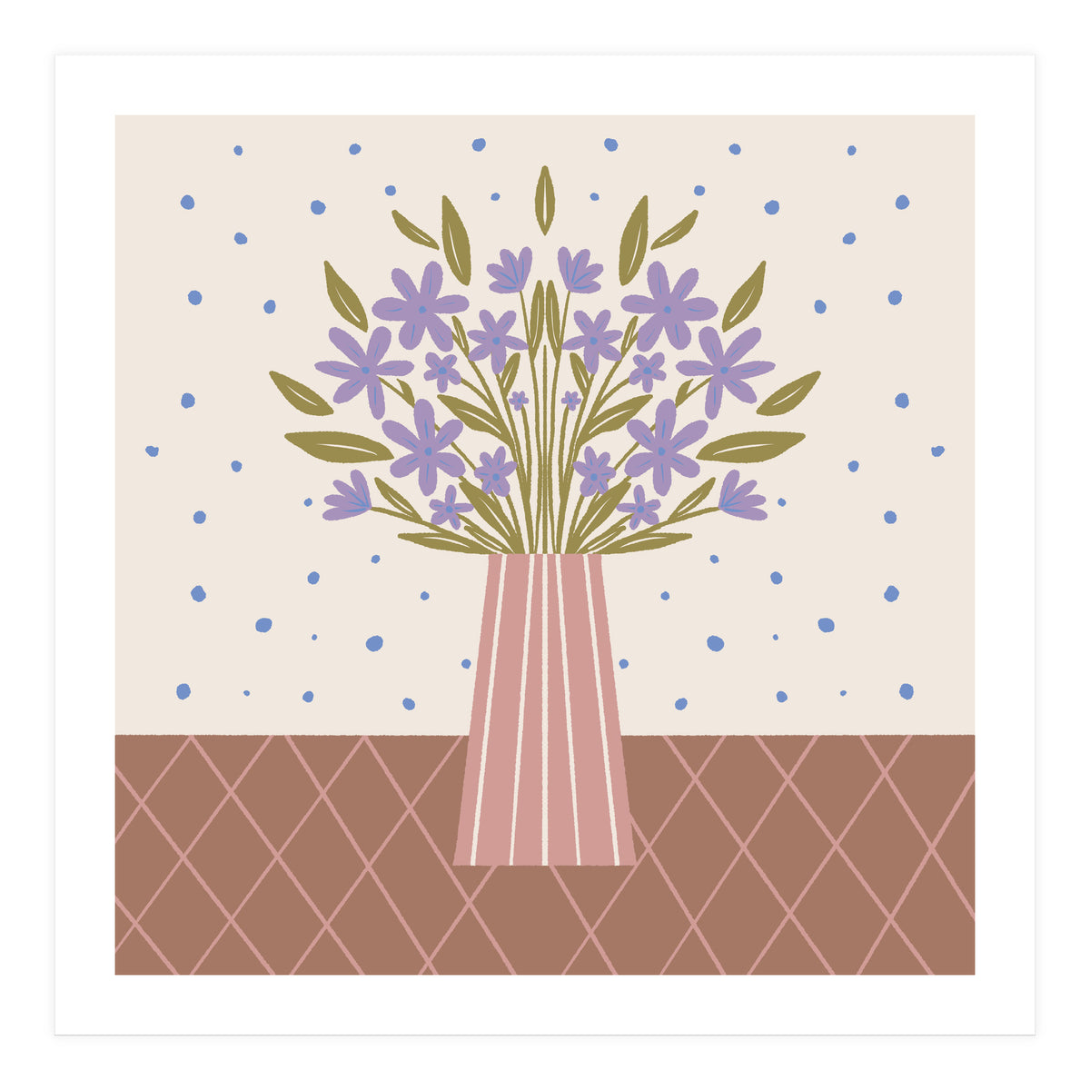 Flower Vase Mocha Mousse (Print Only)