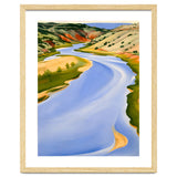 Georgia O’Keeffe – Chama River, Ghost Ranch (1937) | Serene Southwestern Landscape in Bold Modernist Forms thumbnail