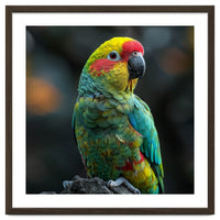 Vibrant Amazon Parrot Perched On A Branch
