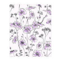 Wild Roses Floral Pattern - Purple (Print Only)