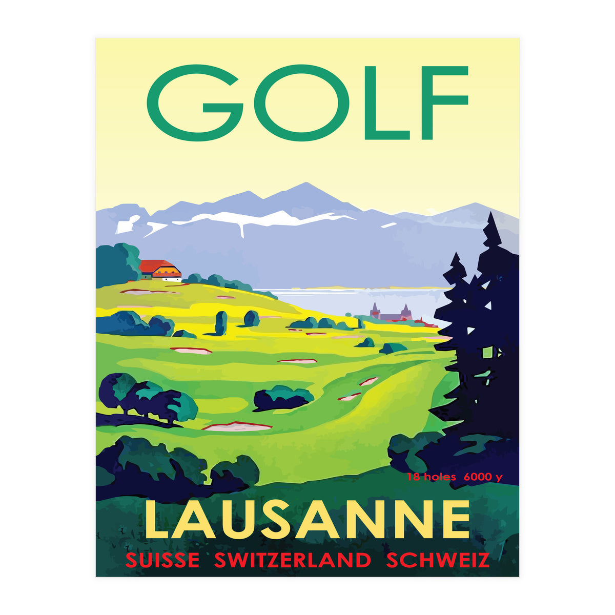Golf in Lausanne, Switzerland (Print Only)