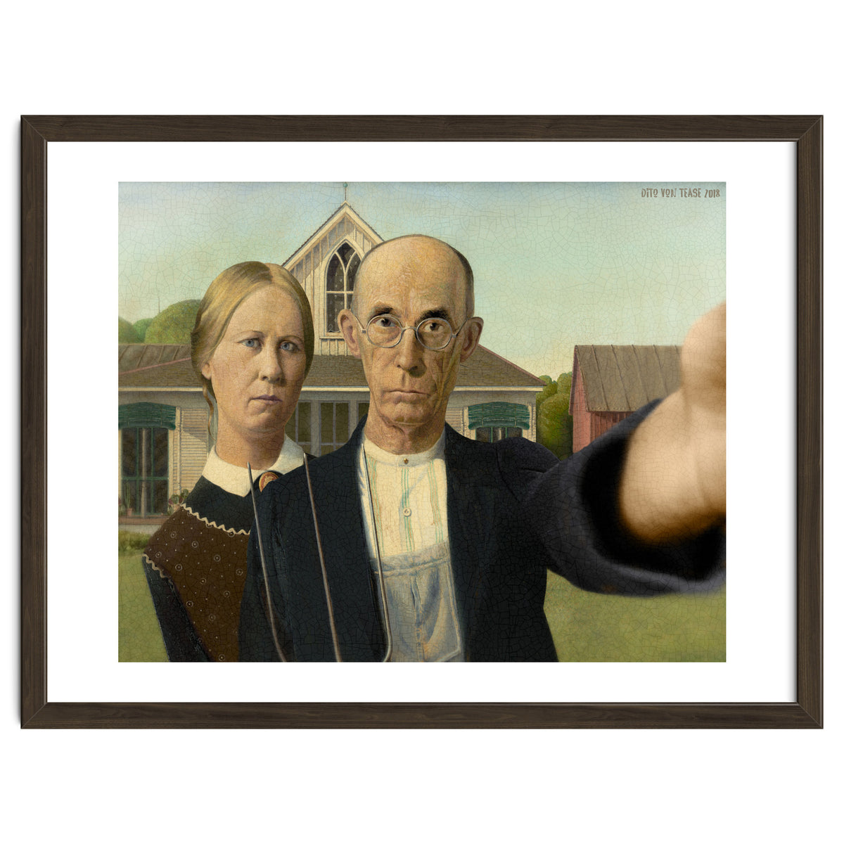 American Gothic - Grant Wood - Selfie