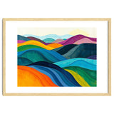 Abstract Vibrant Rolling Hills Landscape Art thumbnail