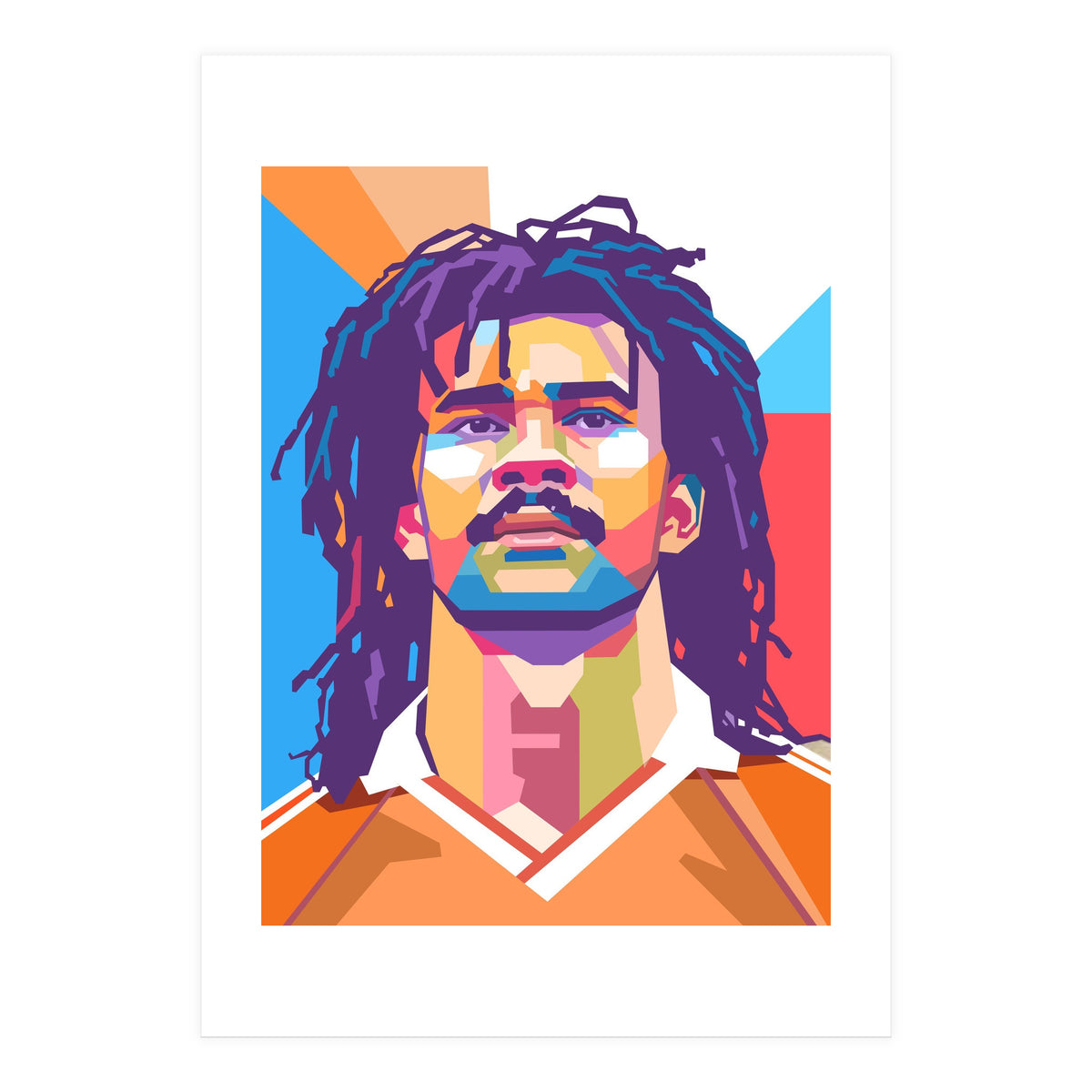 Ruud Gullit pop art portrait (Print Only)