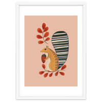 Squirrel In A Pink Autumn
