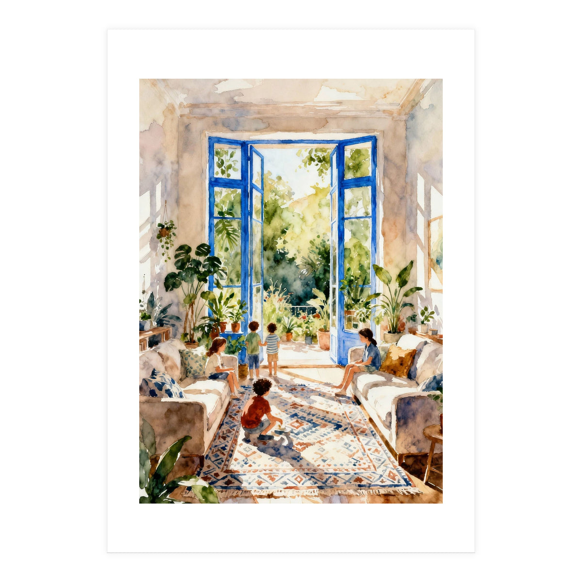 Matisse Inspired Family Room (Print Only)